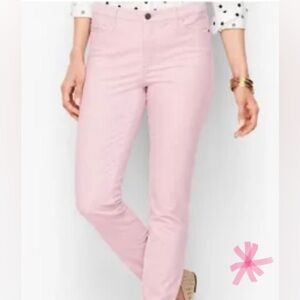 Talbots 5 pocket Jeans Jegging Crop Pink Slimming  Comfort Stretch High Waist
